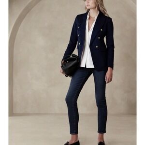 Banana Republic Womens High Rise Skinny Jeans Stretch Denim Distressed 3…